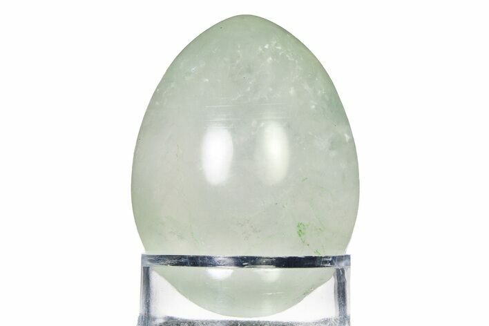 Polished Light Green Fluorite Egg - Fluorescent! #322472